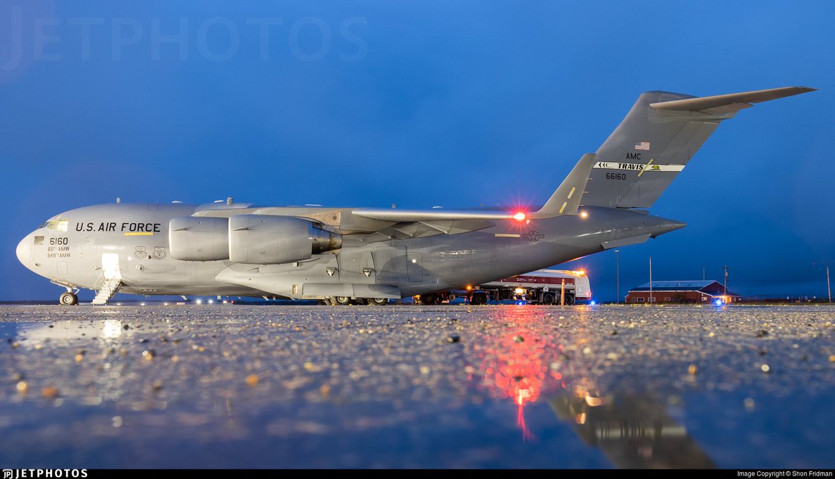 ArmchairAdml's tweet image. #USAF United States Air Force

Boeing C-17 Globemaster III 3x
#AE145E 06-6160 - REACH 866
#AE145C 06-6158 - REACH 870
#AE0802 98-0056 - REACH 830

At least three C-17s are positioning from Ramstein to Diego Garcia, via Djibouti, in the last 12 hours (via ACARS).