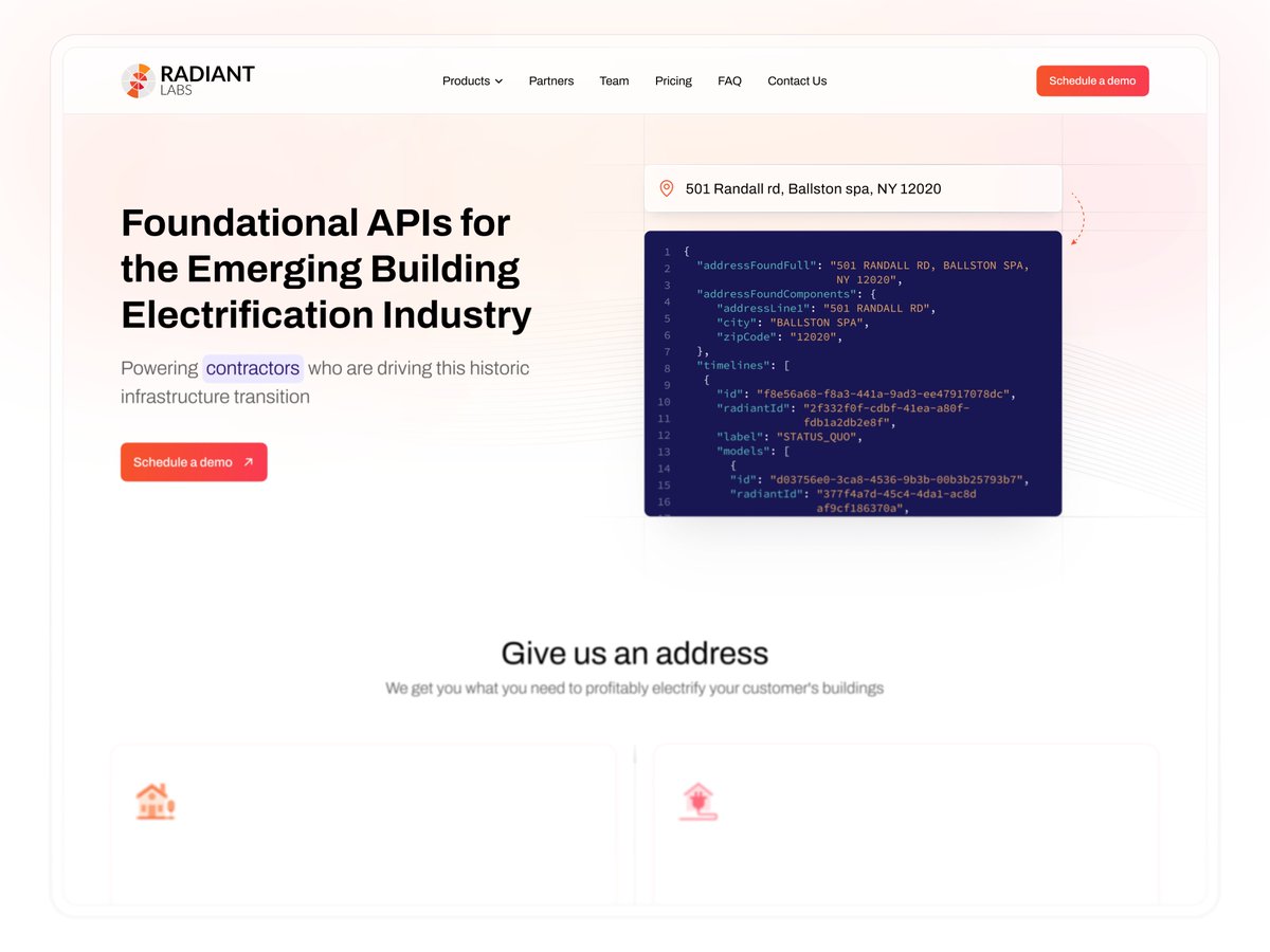 Sandipsharmaa's tweet photo. Designing a clean B2B SaaS website for an energy API platform — blending technical clarity, developer-focused visuals, and conversion-driven UX. 

Open for new SaaS UI/UX collaborations. 

#UIDesign #SaaS #EnergyTech https://t.co/zE8h4N3oNs