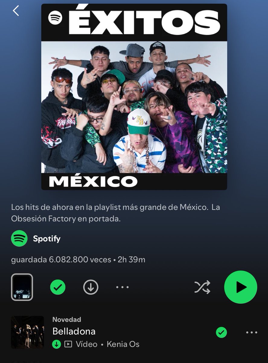 “Éxitos México” — Spotify Playlist:

#1. “Belladona” – <a href="/KeniaOs/">NINI</a> (NEW)