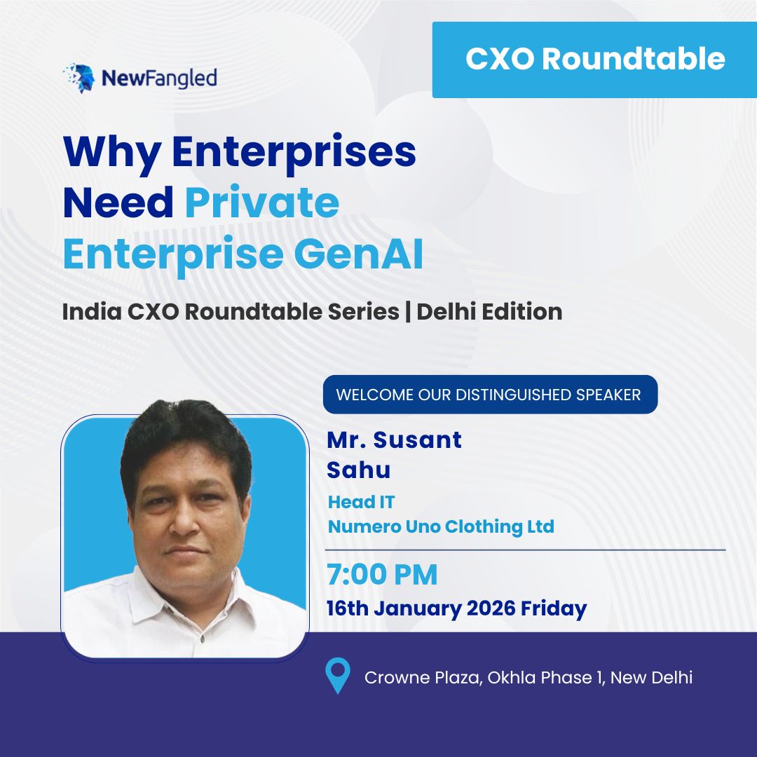 fangledvision's tweet photo. We’re delighted to welcome our speakers to the CXO Roundtable: Why Enterprises Need Private Enterprise GenAI - India CXO Roundtable Series | Delhi.

A closed-door discussion with CXOs on real-world enterprise GenAI adoption.    

#IndiaCXORoundtable #EnterpriseGenAI #PrivateGenAI https://t.co/2sRz5ojNS4