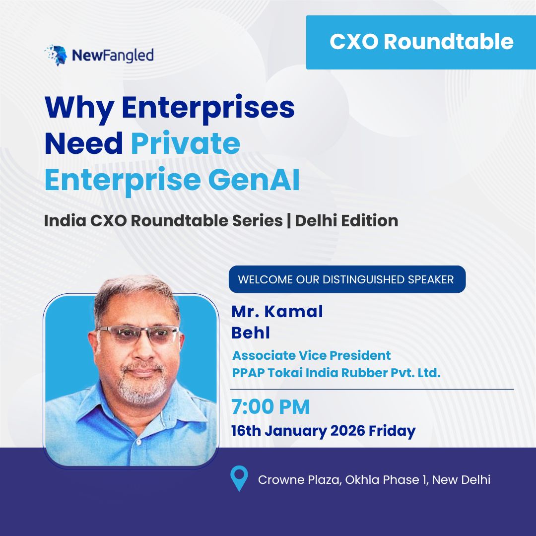 fangledvision's tweet photo. We’re delighted to welcome our speakers to the CXO Roundtable: Why Enterprises Need Private Enterprise GenAI - India CXO Roundtable Series | Delhi.

A closed-door discussion with CXOs on real-world enterprise GenAI adoption.    

#IndiaCXORoundtable #EnterpriseGenAI #PrivateGenAI https://t.co/2sRz5ojNS4