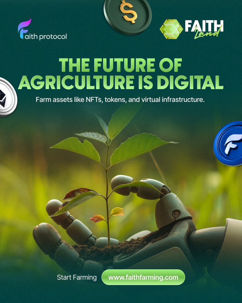 risham38630's tweet photo. 🌱 Farming, Reimagined
Faith Protocol is transforming agriculture with blockchain-powered farming—NFTs, tokens, and smart systems that drive transparency, growth, and opportunity. 

🌐 https://t.co/dwmujzOmwu

#FaithFarming #FaithProtocol #AgriRevolution #Blockchain #Web3 https://t.co/yUKMLjUb4o