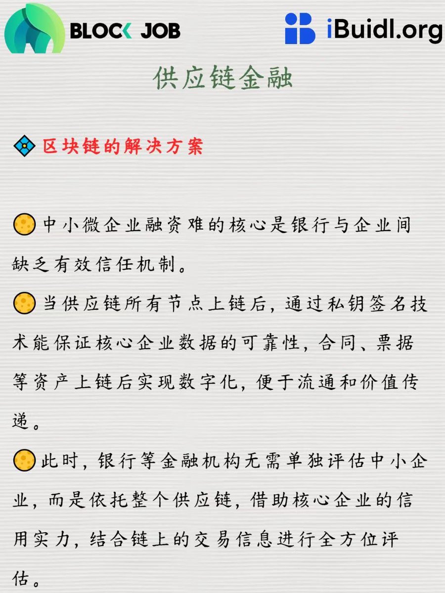 Blockjob来科普Web3知识大全：Day29（区块链在供应链金融中的应用）