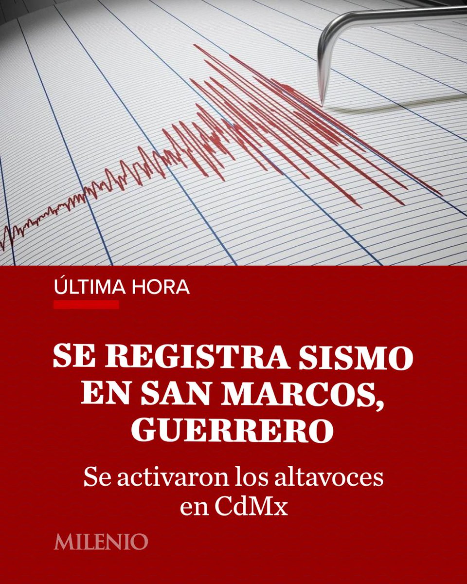 🚨#ÚLTIMAHORA Se registra sismo preliminar de magnitud 5.2, localizado 19 km al suroeste de San Marcos, Guerrero, la madrugada de este viernes 16 de enero.

De acuerdo con el reporte de El Servicio Sismológico Nacional, el movimiento telúrico ocurrió a las 00:42 horas, con
