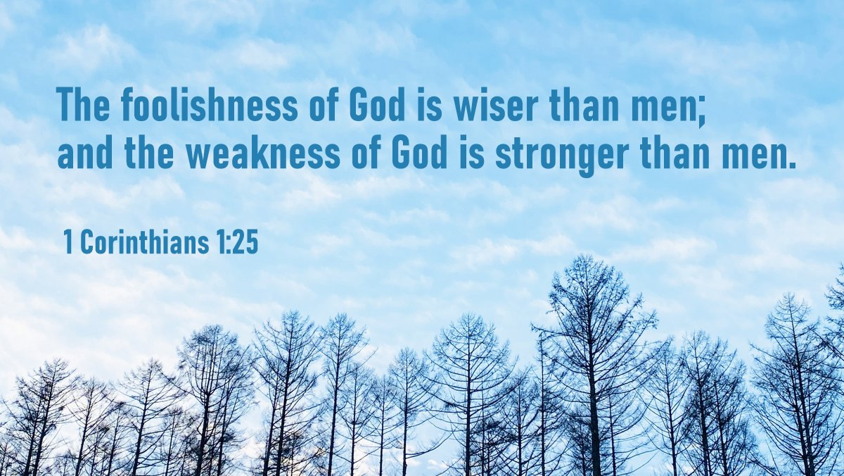 bible_line's tweet image. The foolishness of God is wiser than men; and the weakness of God is stronger than men. (1 Corinthians 1:25 KJV)

神の愚かさは人よりも賢く、
神の弱さは人よりも強いからです。

1コリント1:25
聖書協会共同訳 #聖書 #Bible