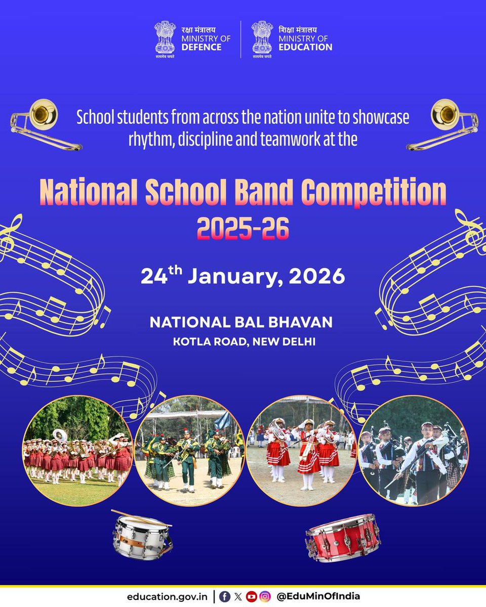Mark your calendars for the Grand Finale of #NationalSchoolBandCompetition7.0!

Witness the exhilarating performances of 16 outstanding student teams from schools across the nation, showcasing discipline, precision and harmony in Pipe Band and Brass Band categories.

🗓️ 24th