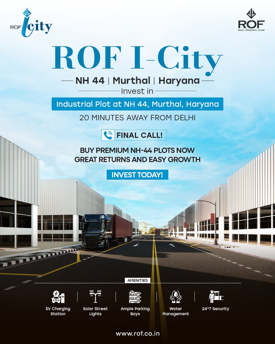 ROF_Group's tweet image. Invest in the Future – Prime NH-44 Plots Available!

Secure your 500 &amp;amp; 1000 sq. ft. yard plots on NH-44 and tap into seamless connectivity and high-return potential. 

Call Now: +91 98212 81901
Visit: rof.co.in

#PrimePlots #NH44Investment #IndustrialGrowth