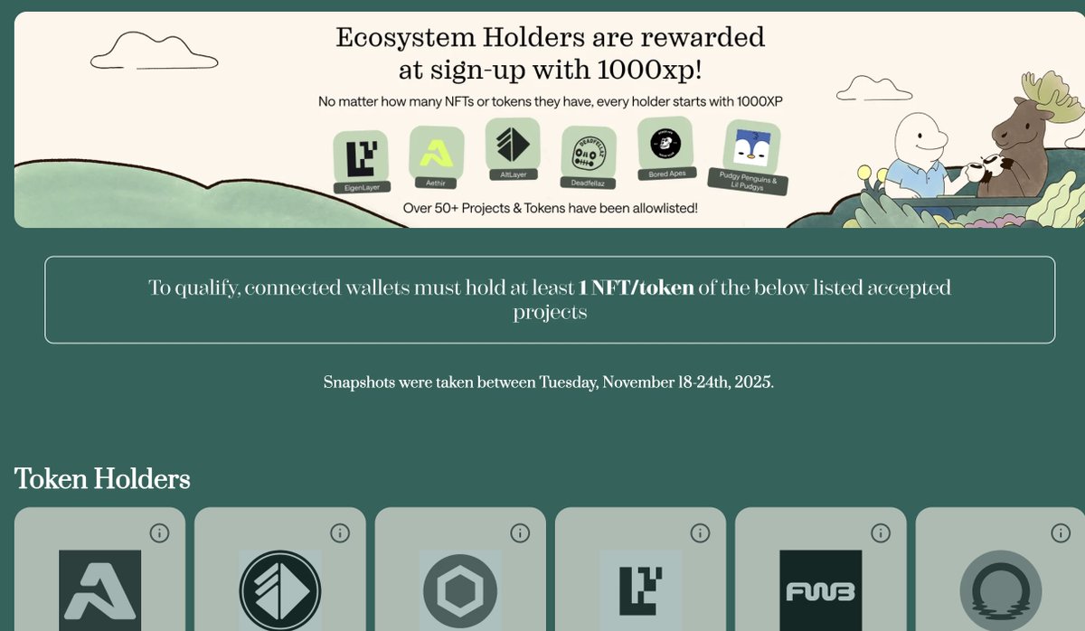 Data Haven을 시작하기전에 꼭 아셔야 할것!! @DataHaven_xyz 의 질리 사이트의 지갑을 꼭 같은걸로 연결하셔야 해요!  그리고 사이트 지갑연결은 2025년 11월 18일~ 24일사이에 댓글에 있는 링크에서 확인 가능한 NFT 와 토큰 홀딩을 했던