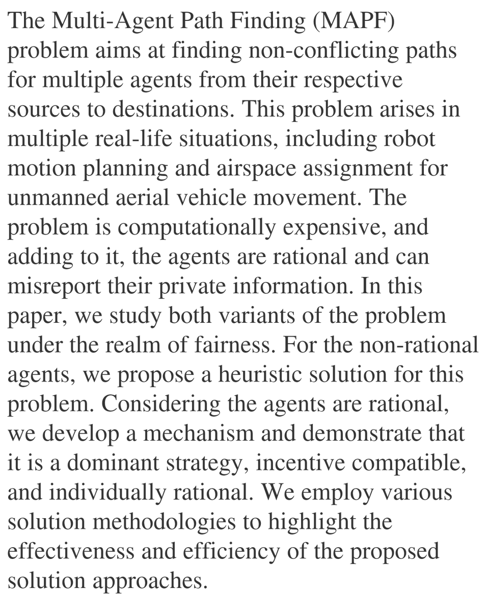 Fairness Driven Multi-Agent Path Finding Problem

Aditi Anand, Dildar Ali, Suman Banerjee
arxiv.org/abs/2601.10123 [𝚌𝚜.𝙼𝙰]