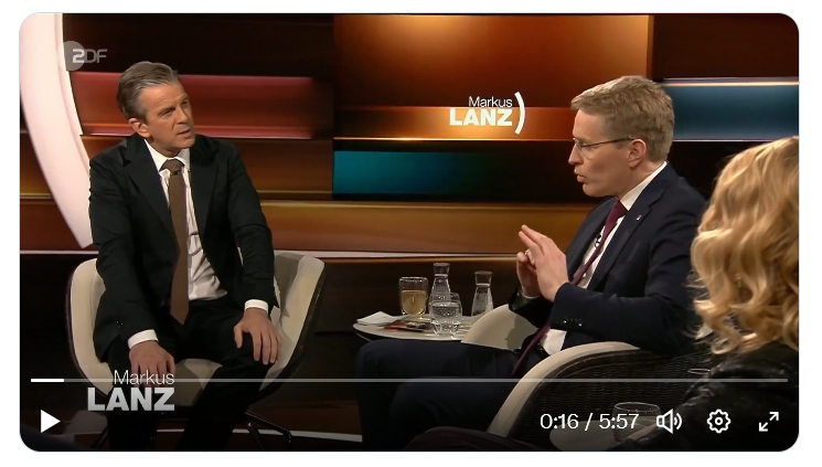 Dass jemand wie Markus Lanz sich dazu erniedrigt, seine eigene journalistische Leistung zu demontieren, um den Mächtigen zu gefallen, ist ein tiefer und unerwarteter Fall eines Kollegen.
Nicht nur er selbst, sondern alle im Studio, die Zuschauer, Journalistenkollegen, Zeitungen