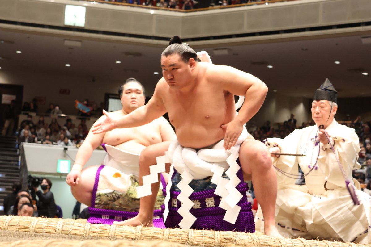 六日目の様子＞ 横綱土俵入 大の里、豊昇龍 #sumo #相撲 #一月場所