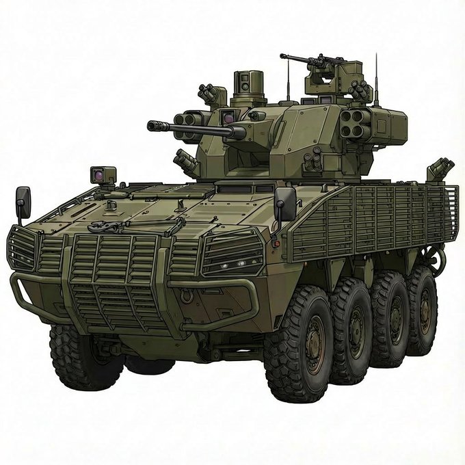 Patria AMV TYPE30
30式装輪機動戦闘車
パトリアシリーズの自衛隊仕様 機関砲、機銃、中多、グレネードランチャー、など多彩な装備を備えた無人砲塔を備える。 