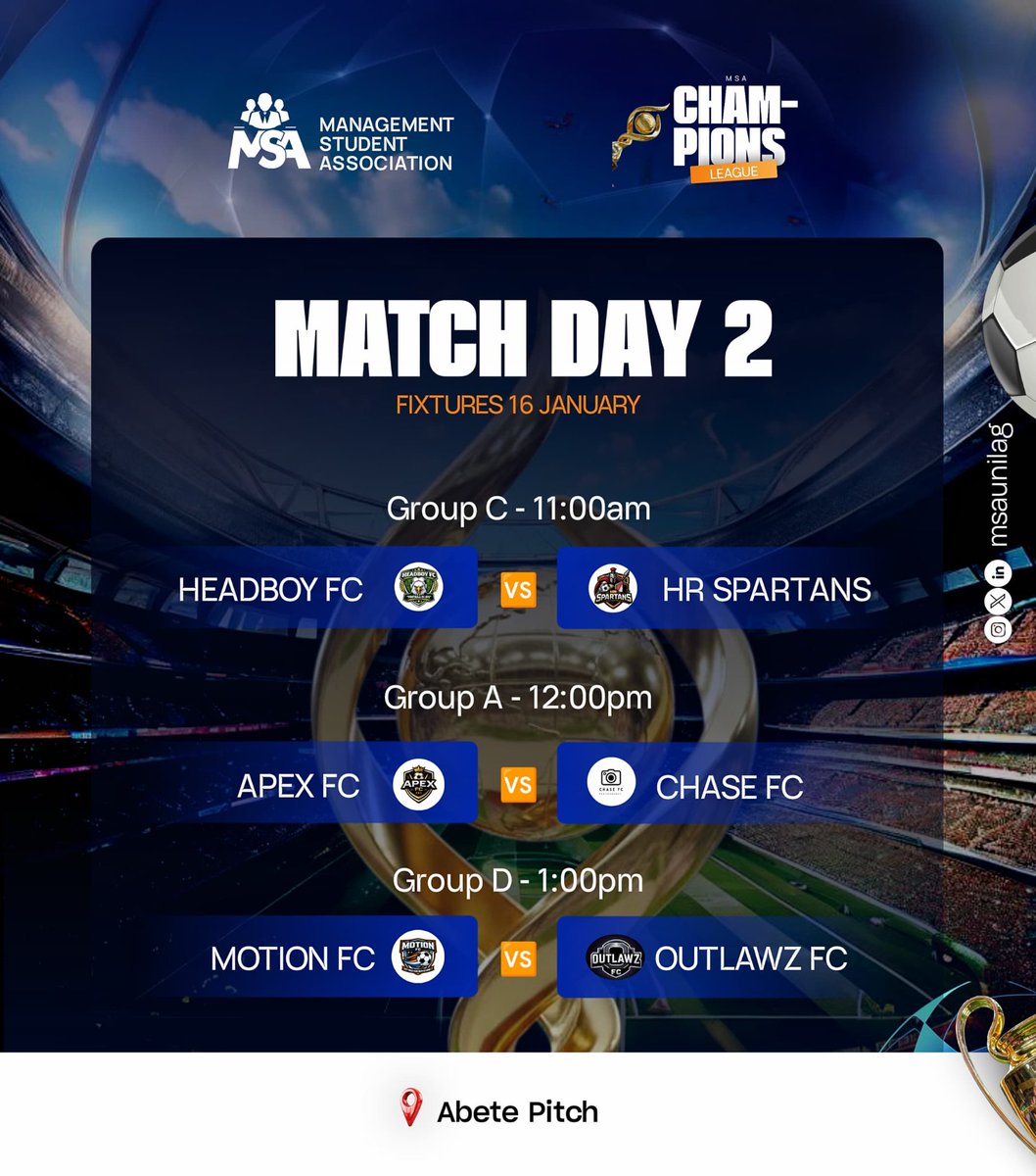 Msacl23's tweet photo. MATCHDAY 2 IS HERE!!
DON'T MISS! https://t.co/8iaC1VmDNb