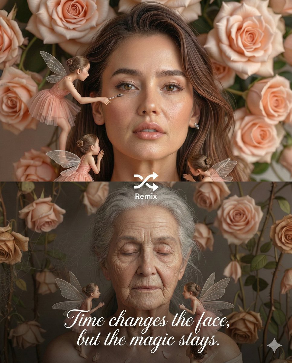 The most artistic "aging" process I’ve seen yet. 🌹✨
AI shouldn't just add wrinkles; it should preserve the soul of the art. One tap to see your future self in full bloom on Seedify. 🪄

#Seedifyai #AIart  #AIGC #MagicRealism