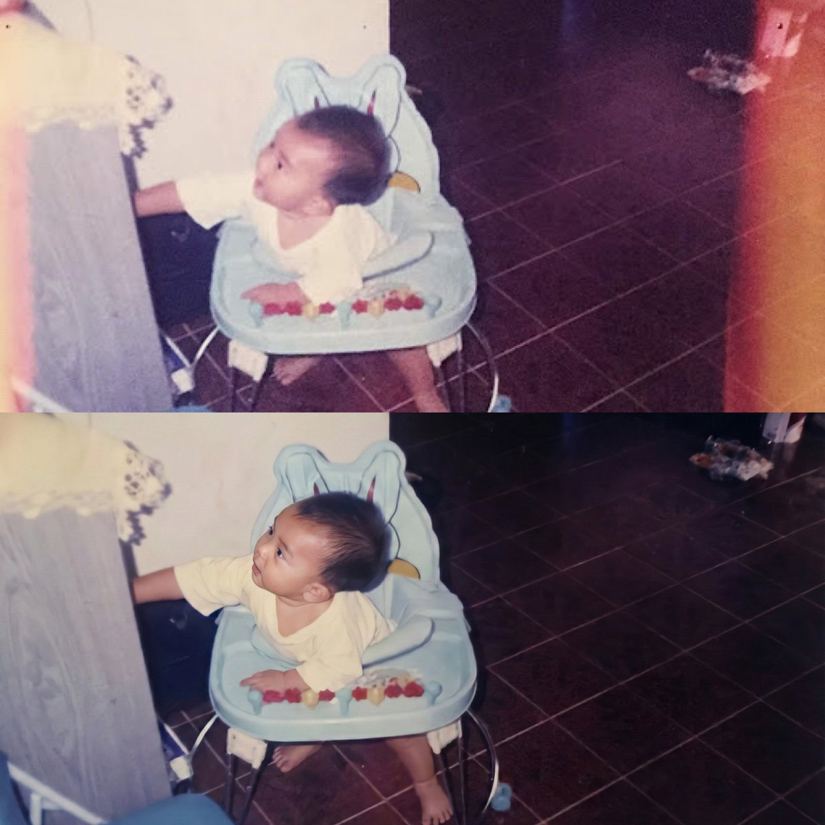 BrightMinho's tweet photo. ใช้ AI ให้เกิดประโยชน์กันดีกว่า ✨
เราเอารูปเก่า ๆ ความละเอียดต่ำ ๆ ตอนยังเด็ก

มาให้ Gemini สร้างภาพด้วย Nano Bananna Pro เพิ่มความชัดของภาพขึ้นมาครับ 

Prompt :

A faithful photorealistic restoration based exactly on the original source image. Highly detailed modern photography style, natural skin texture, realistic pores, sharp focus, cinematic lighting, authentic colorization. **CRITICAL: maintain exact facial features, likeness, expression, and identity of the subject in the original photo without alteration.** 8k UHD resolution, clean photography.
​Negative Prompt :
​altered face, changing facial features, different person, distorted face, plastic skin, cartoon, painting, blurry, low quality, noisy, scratches, damage, black and white.