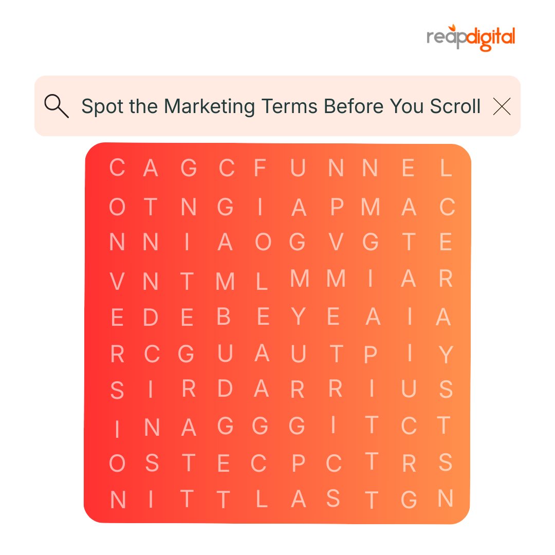 ReapDigital_sg's tweet photo. How fast can you spot the #marketing terms? 😉  

👇Comment your finds. https://t.co/osLyMUKPPg
