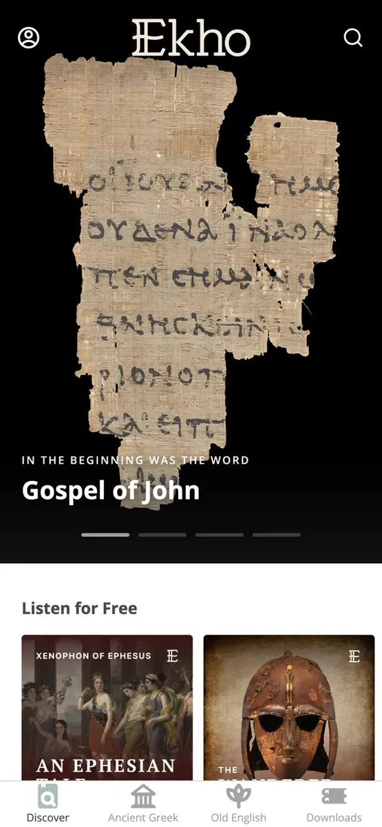 ekholang's tweet image. Where do you go if you want to hear what Plato sounded like? Or if you want to listen to a Beowulf recitation like you're a thane in a mead-hall?

Today's the day! Ekho is here.