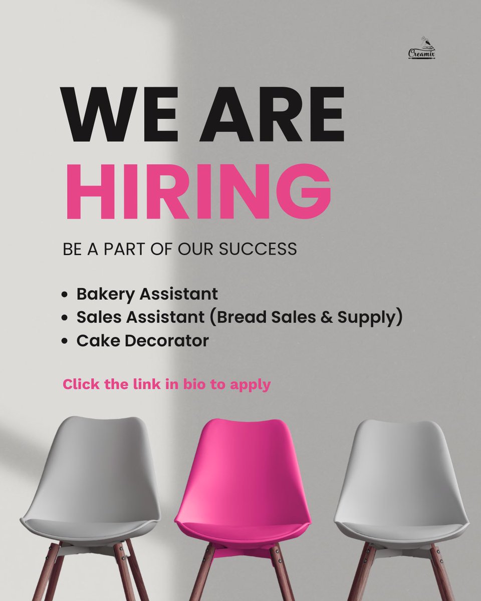 creamixbakeshop's tweet image. Creamix is expanding, and we are looking for passionate individuals to join our winning team. If you have a love for baking and a drive for excellence, we want to have you on our team.

Apply here docs.google.com/document/d/1gj…