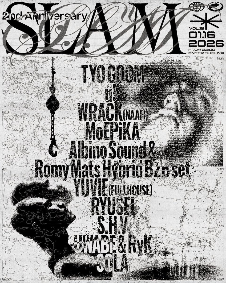 KeitoZOLGEL's tweet image. 本日渋谷ENTERにて今年初のTYO GQOMクルーセットです。是非遊びに来てください。
ja.ra.co/events/2309816