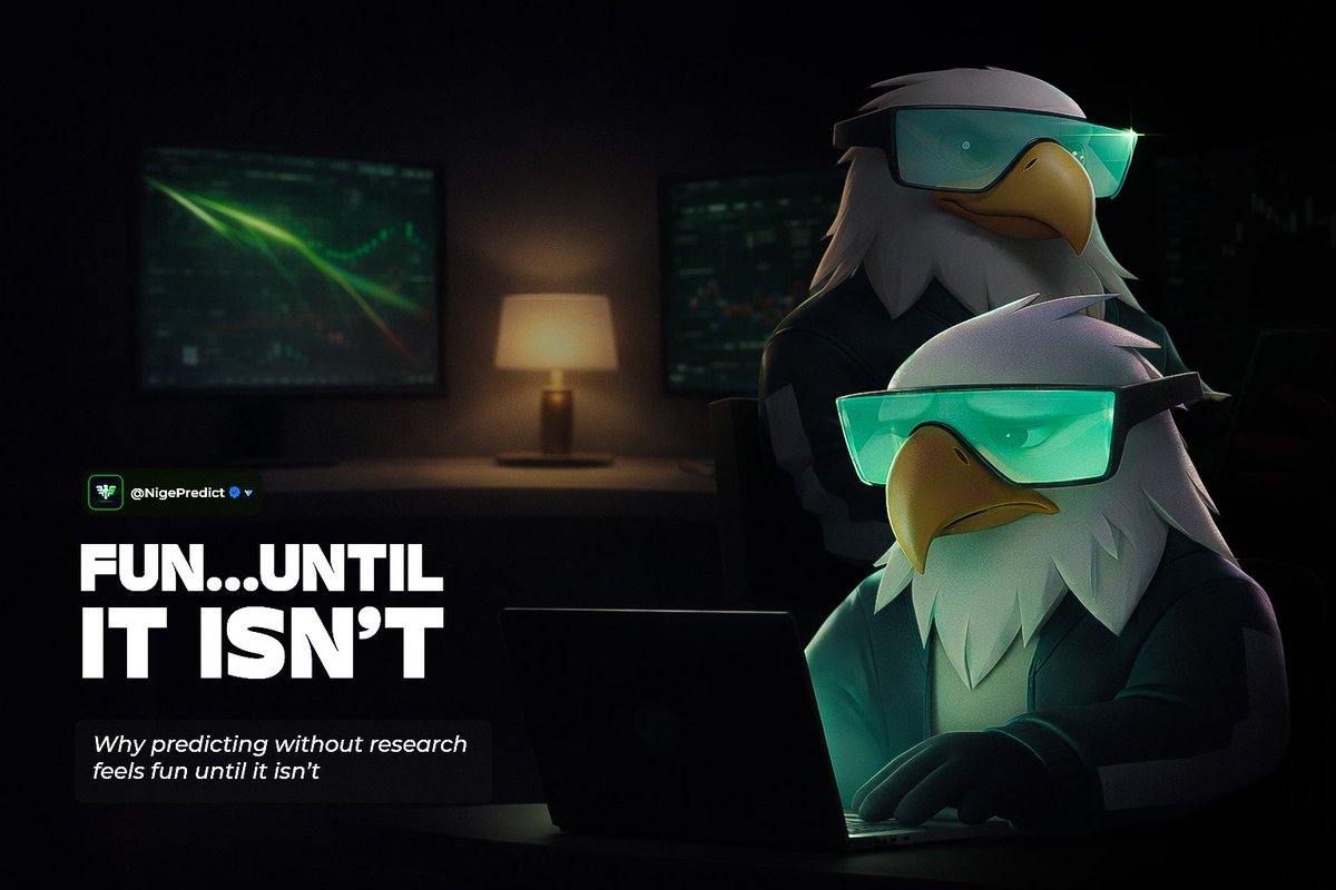 NigePredict's tweet image. Today, let’s talk about something every predictor has experienced at least once.

“𝐏𝐫𝐞𝐝𝐢𝐜𝐭𝐢𝐧𝐠 𝐰𝐢𝐭𝐡𝐨𝐮𝐭 𝐫𝐞𝐬𝐞𝐚𝐫𝐜𝐡”.

It feels easy, it feels fast,  it even feels lucky sometimes.

Making a prediction without doing real research feels exciting because it taps…