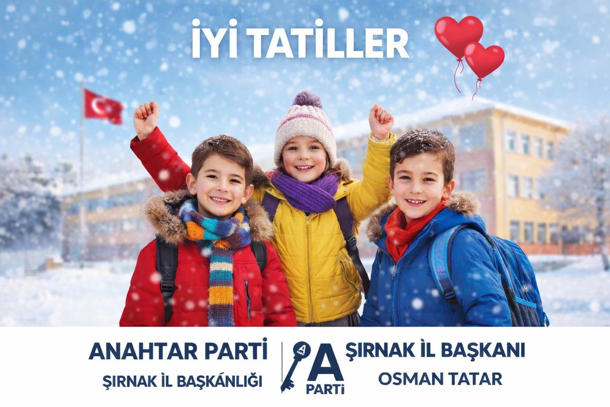 Yarıyıl tatiline giren tüm öğrencilerimize, fedakârca emek veren kıymetli öğretmenlerimize ve her daim evlatlarının yanında olan değerli velilerimize; dinlenebilecekleri, sevdikleriyle güzel anılar biriktirecekleri, huzurlu ve verimli bir tatil diliyoruz.
İyi tatiller 🌸