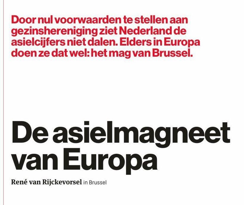 Nederland dreigt het afvoerputje van Europa te worden. 
Het nieuwe kabinet: moet laten zien dat het wél kan! 
Geen voorrang op woningen, geen asiel-dwangwet, en een asielstop om orde op zaken te stellen.