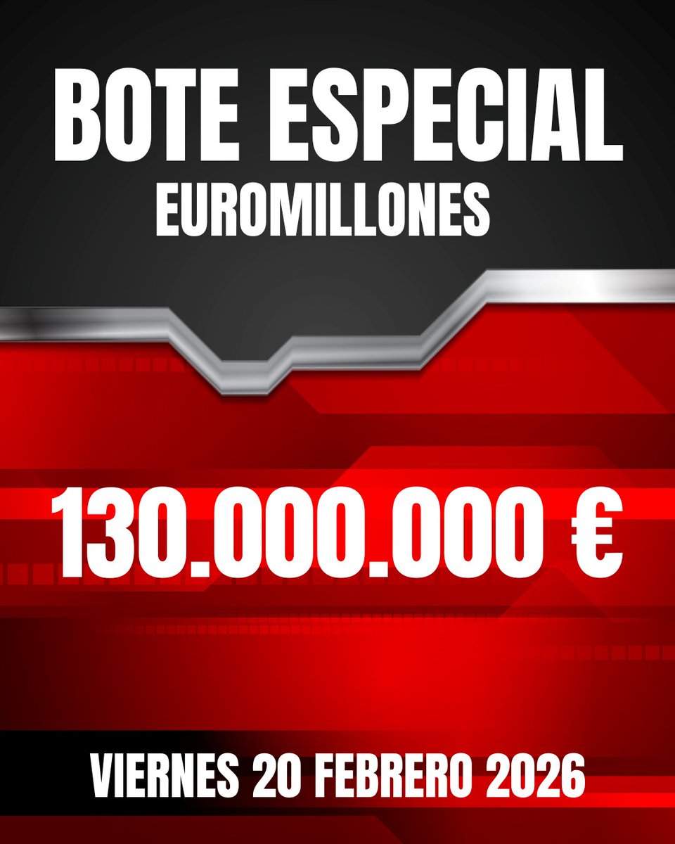 ¿Lo juegas o luego te arrepientes? 20 de Febrero Big Friday de EuroMillones

Puedes jugar desde nuestra web: loteríacastillo.es
O en nuestra tienda fisica: Avenida Blasco Ibañez 59, Alaquàs (Valencia)