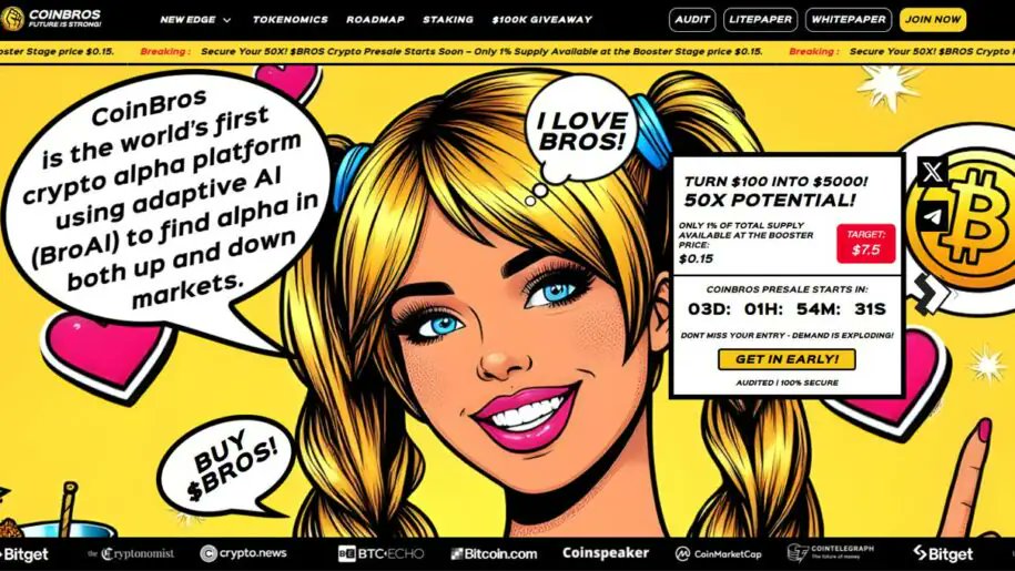 CoinBros Launches AI Revolution — 50× Potential as Presale Starts on January 18, 2026, 14:00:00 UTC coindoo.com/coinbros-launc…