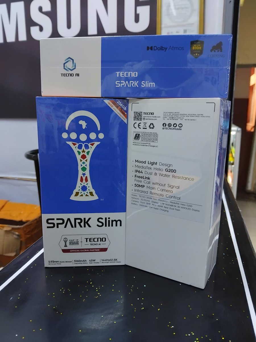 Tecno spark slim
8+8/256Gb
ovostore.co.ke
Contact 0700150009