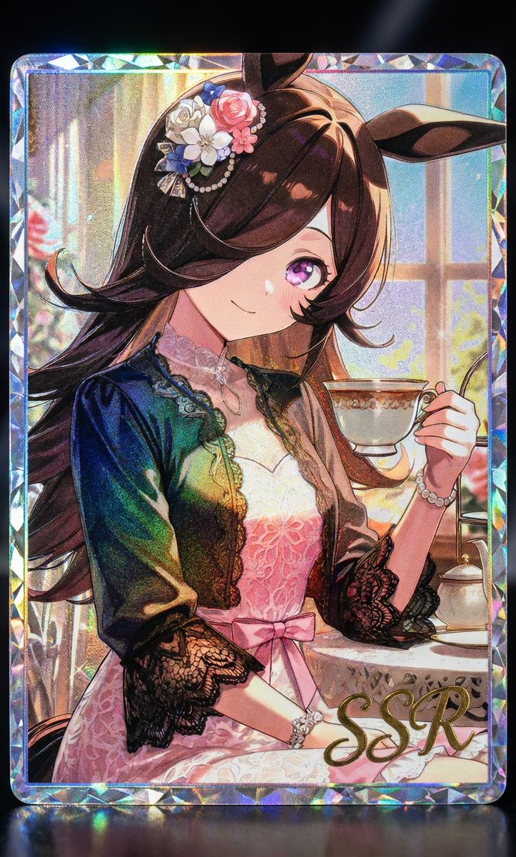 paira0912's tweet image. 大手の方にとっては、通常運転な
数値かと思いますが、私にとっては
「これ、ホントにウチの作品の数値か？」
とビビリちらかしていますw
今のところ、うちのSSRですね
このサポカ出たら天井するわw
#ウマ娘 #ライスシャワー #トレカ風生成ツール #AIart