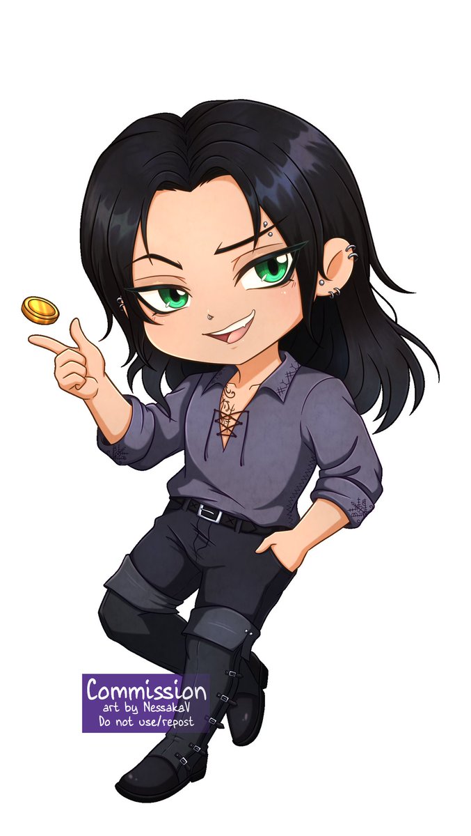 Finished Commission for the lovely itbeganwiththestars (insta &amp; tiktok) and her wonderful characters from her book Laira and Sebastian!

Please also check out Taylor's book! a.co/d/cSnEE7S

#commissions #chibi #chibiart #fantasy #fantasybooks