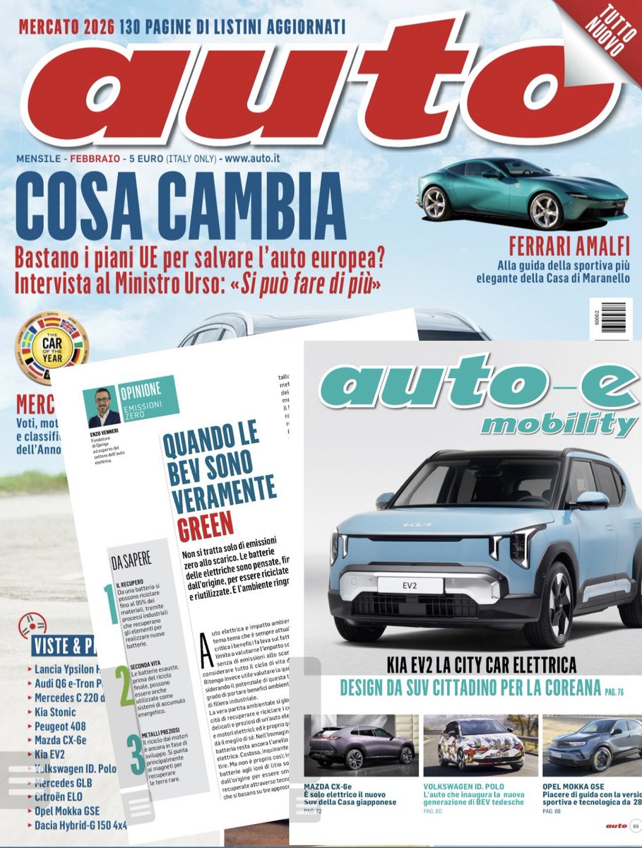 Su <a href="/autoofficial_it/">Auto</a> questo mese parlo dell’impatto positivo che hanno le #electriccar sull’ambiente in tutto il loro ciclo di vita e come esso sarà sempre più profondo con l’evoluzione della tecnologia.