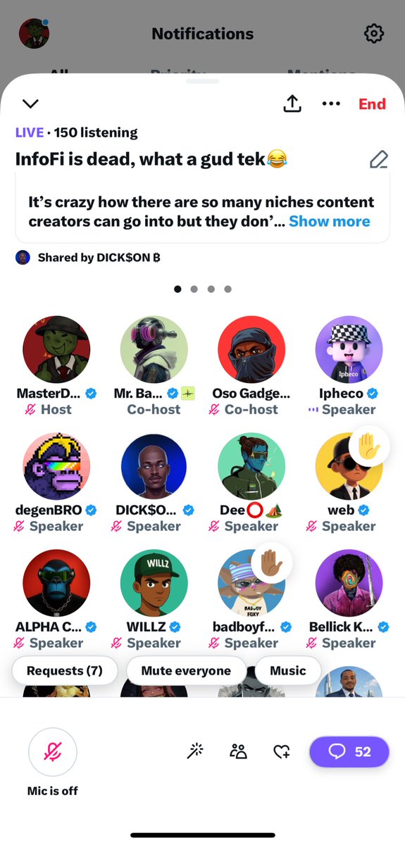 GM CT, Happy Friday.

I’m MasterDaBozz, a space host &amp; content creator.

I’m open to collaborating with brands and connecting with meaningful people.

Thank you for Tuning in CTNG.❤️