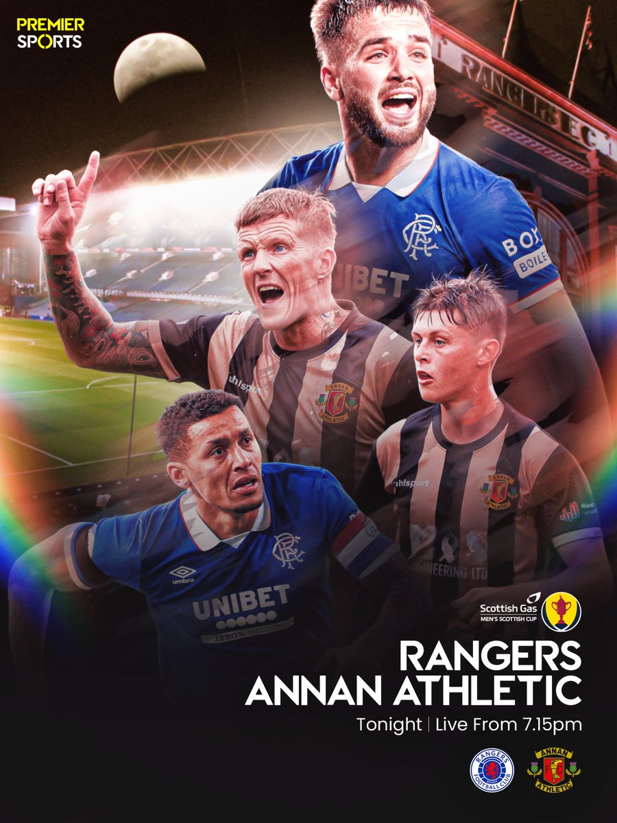The #ScottishCup Fourth Round gets up and running tonight under the Ibrox lights 🏆

Watch live coverage of Rangers vs Annan Athletic on Premier Sports 2 from 7.15pm 📺