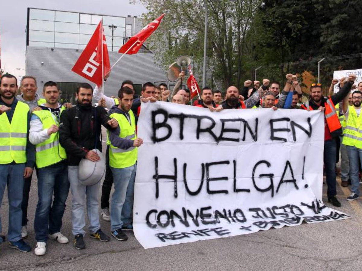 Puede parecer que la lucha sindical y obrera ha desaparecido (es lo que los medios de comunicación burgueses quieren que creas), pero nada más lejos de la realidad: Btren es un ejemplo (entre otros muchos) de ello. 
VIVA LA LUCHA DE LA CLASE OBRERA pceml.info/solidaridad-co…