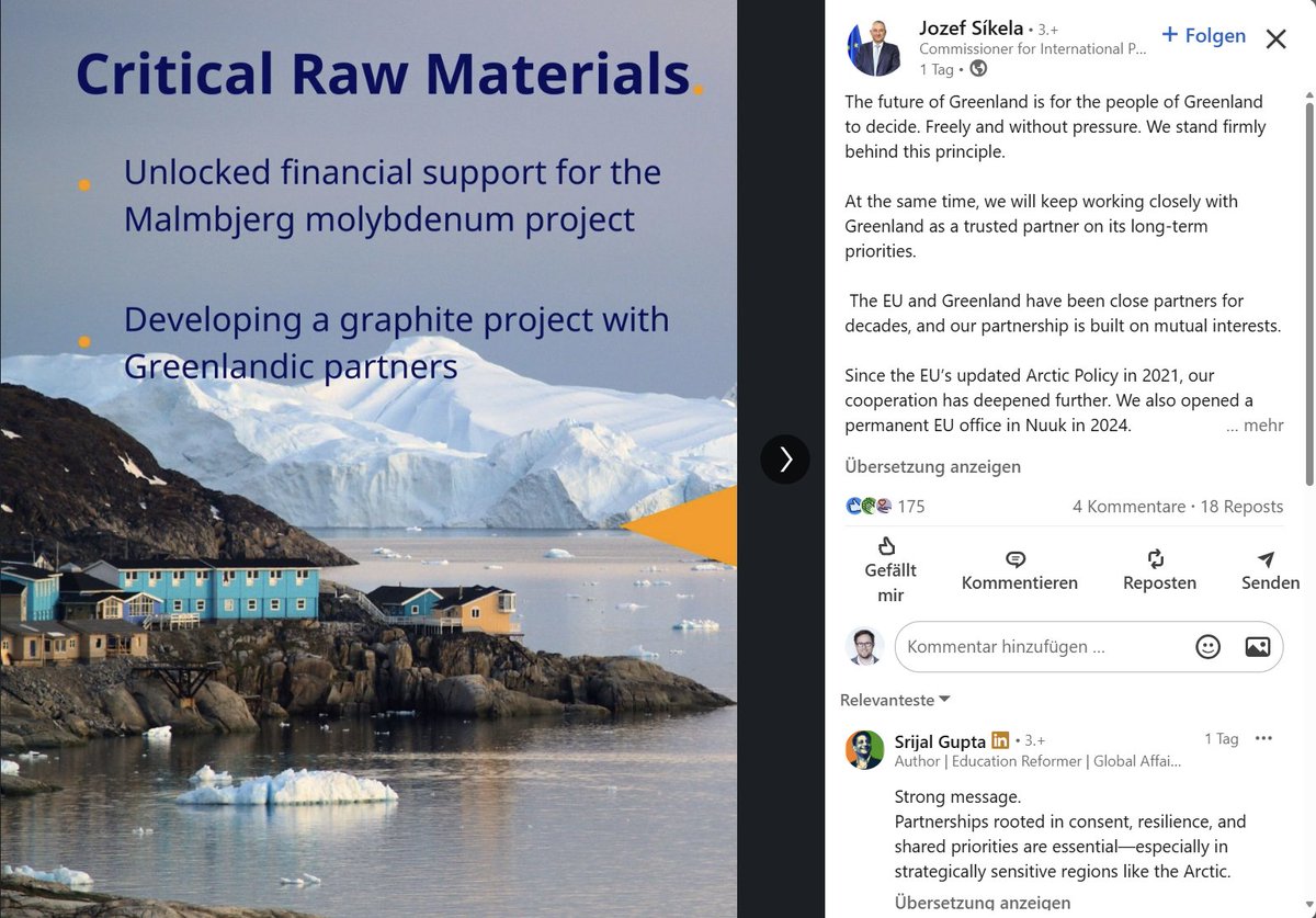 $MOLY - Greenland Resources: European commission about to unlock financial support? 
I can't think of any other mining project that has so many favorable forces at play