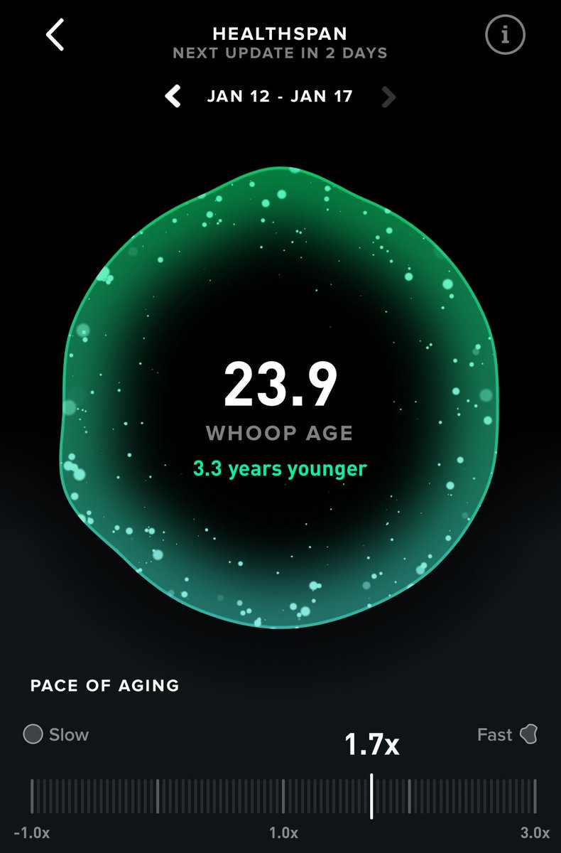 Have aged 2.8 years in the past 3 months according to my whoop. 

What do we think is the biggest contributor? 
- I joined an early stage startup 
- I got typhiod (had to be hospitalised for a week) 
- had to attend 2 weddings and a bachelors trip