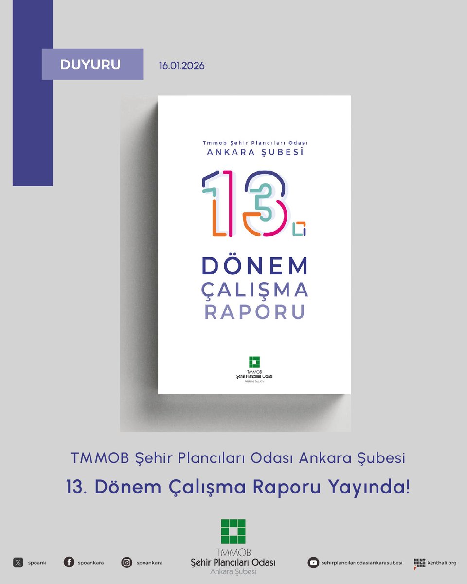 TMMOB Şehir Plancıları Odası Ankara Şubesi tweet media