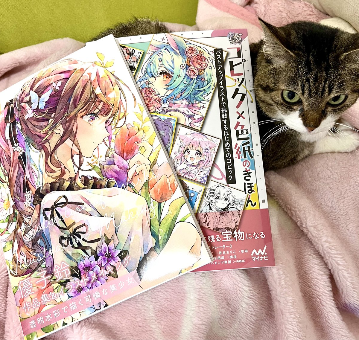 イラスト 色紙 マンガばっかり描いてきた私🐱🐾 ちょっと、趣味を増やしたいなと思い