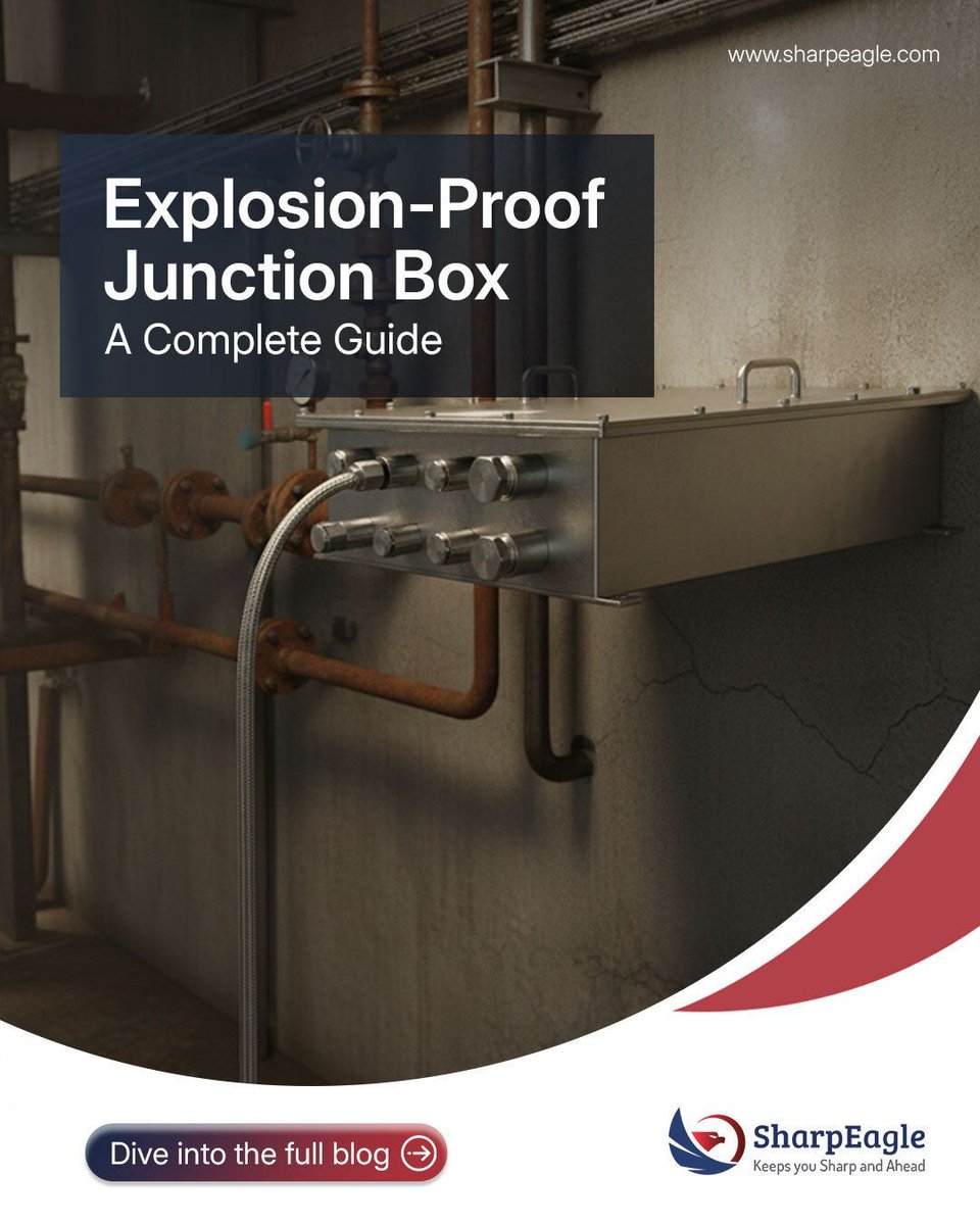 sharpeagletv's tweet image. Dive into SharpEagle blog - Complete Guide to Explosion-Proof Junction Boxes—your blueprint for ATEX/IECEx-certified enclosures that trap internal blasts and cool escaping gases via flame paths.

Reduce catastrophe risks today:
sharpeagle.uk/blog/complete-…

#ExplosionProof #SharpEagle