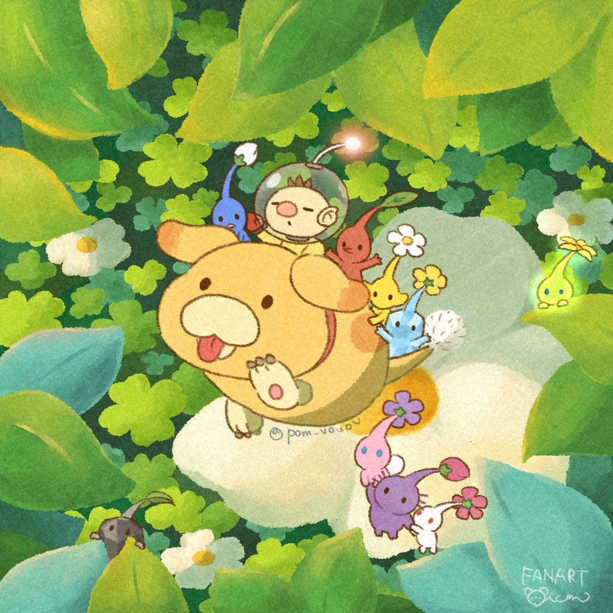 pom_vouov's tweet image. ピクミンたちのぼうけん🌿🌼
Pikmin's adventure

#イラスト #ピクミン #illustration