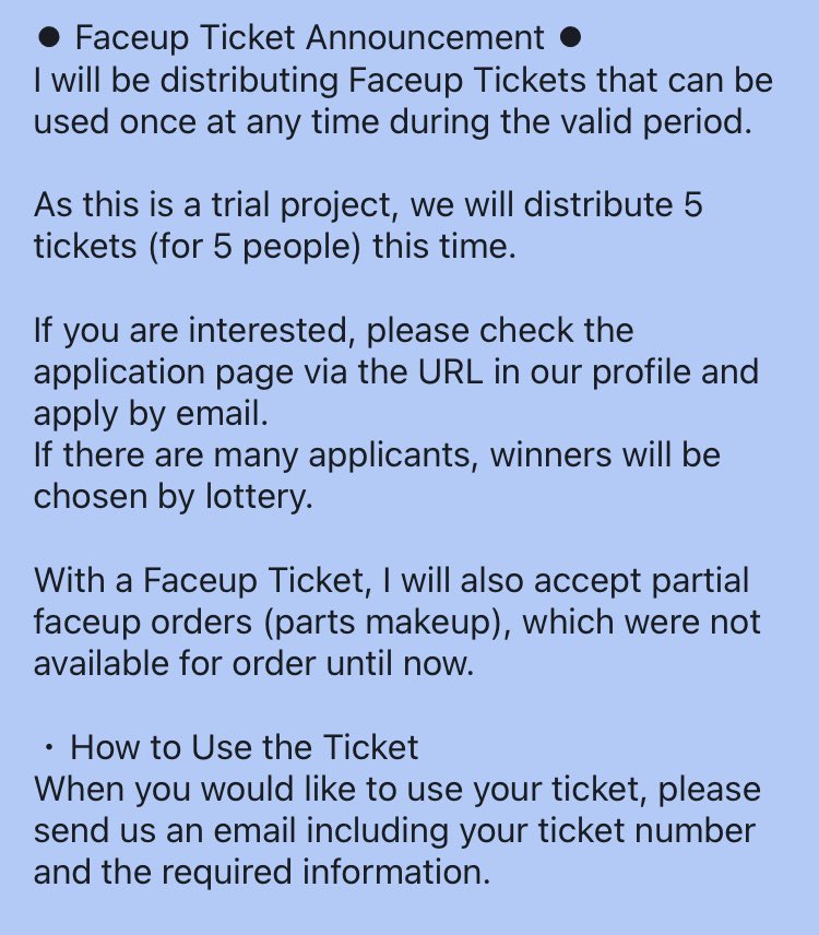 JirA_ver932's tweet image. お待たせしました(?)！
例のお試し企画、"メイクチケット配布"の詳細です。
また、専用サイト(プロフ欄URL)にメイクチケットページとポートフォリオが追加されました！ 

Here are the details for the trial project: Fakeup Ticket.
New page also added to the website (link in bio)!