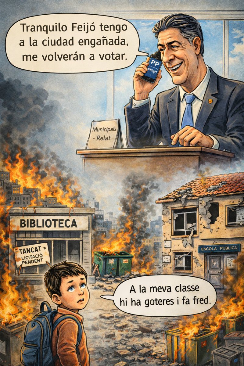 #Badalona | No gobiernan la ciudad, administran el calendario electoral y sostienen al PP en Catalunya.

Badalona no tiene un problema de recursos, tiene un problema de prioridades.

Con superávit, los colegios se caen, las bibliotecas esperan abrir por deficiencias continuas, el