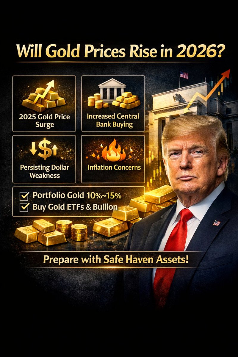 작년에만 60% 넘게 오른 금값, 올해도 멈추지 않고 사상 최고치를 경신하고 있습니다.
트럼프의 연준 압박, 달러 약세, 금리 인하 기대가 겹치며 안전자산 금으로 자금이 이동 중.
2026년까지 금은 ‘수익’보다 ‘방어’ 자산으로 주목받고 있습니다.

상세내용보기 :
onbinder.com

#금값전망