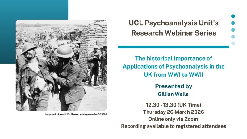 UCL Psychoanalysis Unit tweet media