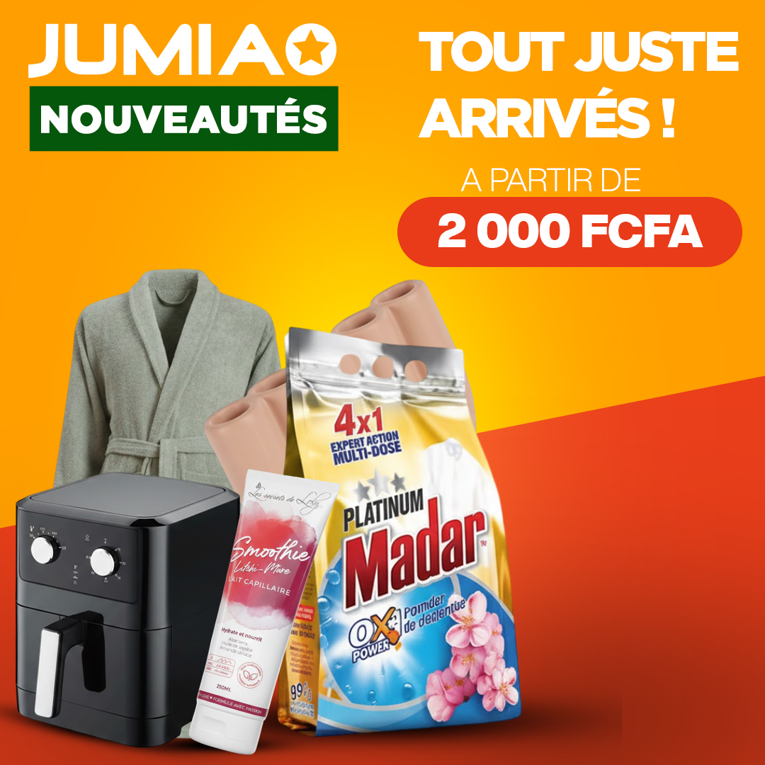 Nouveautés en vue ! 🚨
C’est tout chaud, tout frais sur Jumia 😍
Des pépites fraîchement arrivées à partir de 2 000 FCFA 
 Pour commander, rendez-vous sur le  site bit.ly/lesnouveautéss… ou l’application Jumia ou appelez le 33 922 56 56 📞🛒
 Ne regarde pas, fonce shopper !