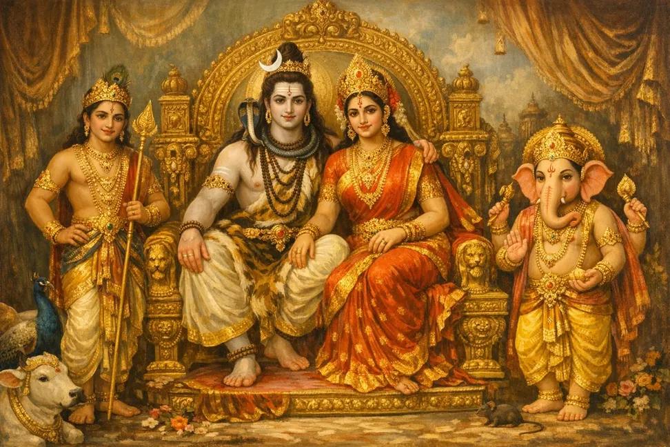 vedicvenus_'s tweet image. The Divine Family!🙏🪷