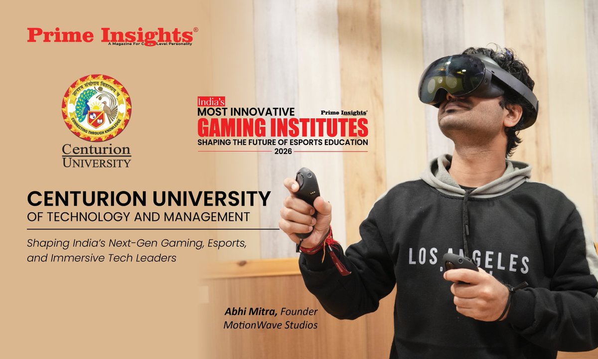 Centurion University of Technology and Management

primeinsights.in/centurion-univ…

#centurionuniversity #GamingInstitute #esports #TechLeadership #DigitalRevolution #skill #succe #success