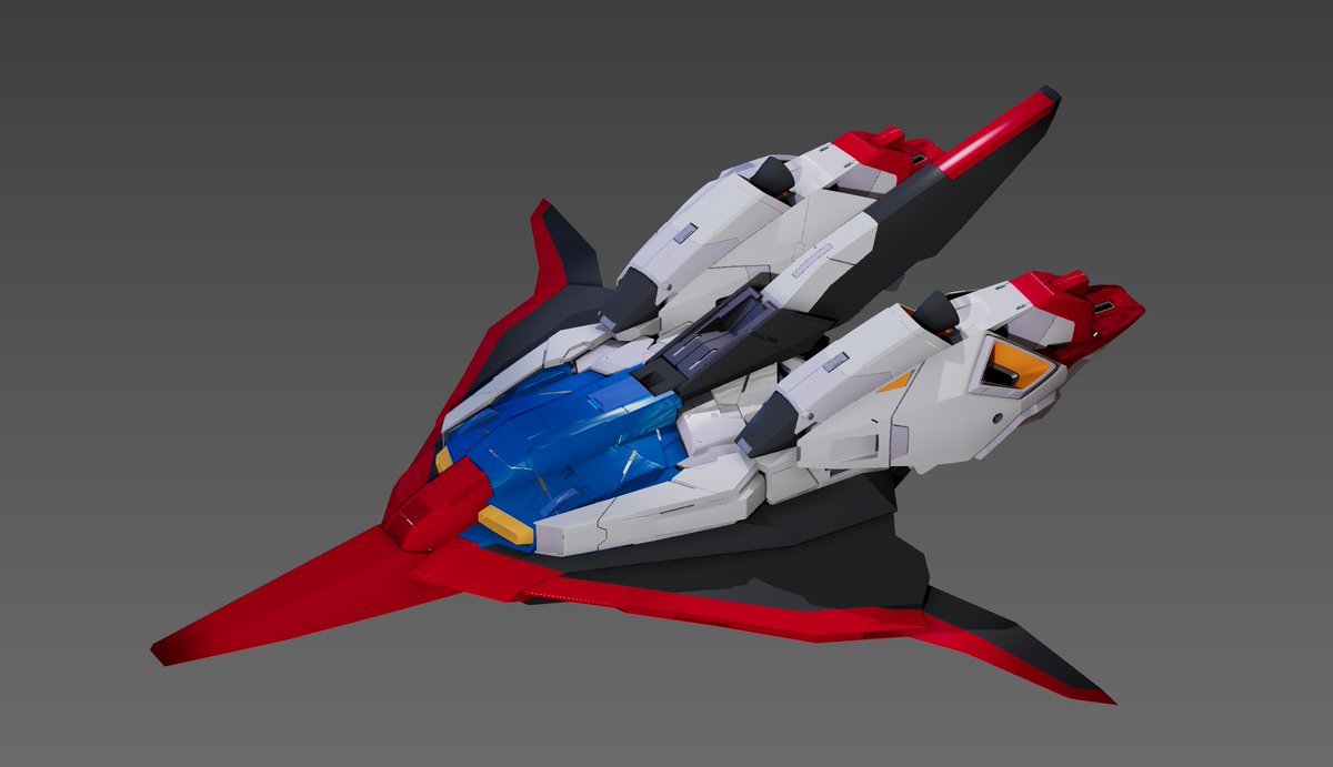 EskeYoshinob's tweet image. ウェイブライダー
設定画の斜め絵くらいの印象＋自分好みのアレンジになるよう調整しています

脚に関しては設定画以上に畳み込んで本体との一体感を目指しましたが、お陰で機構がエラいことに…

#ZGundam