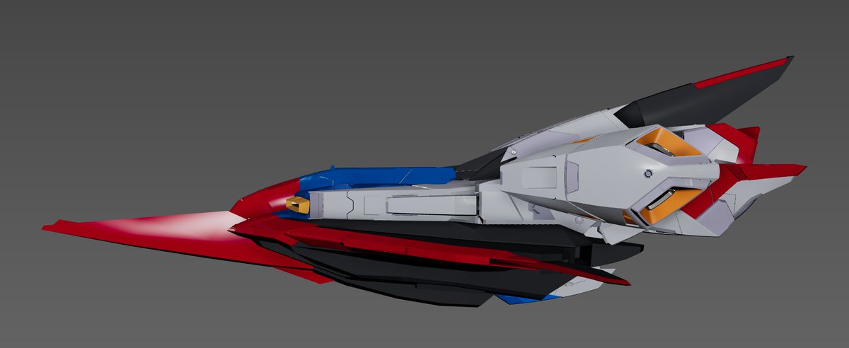 フライングアーマーは正面から見た時にもう少し逆Vの字にしたかったの